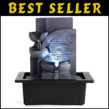 Load image into Gallery viewer, Elegant Indoor Water Feature - Tiered Tabletop Fountain for Stress Relief