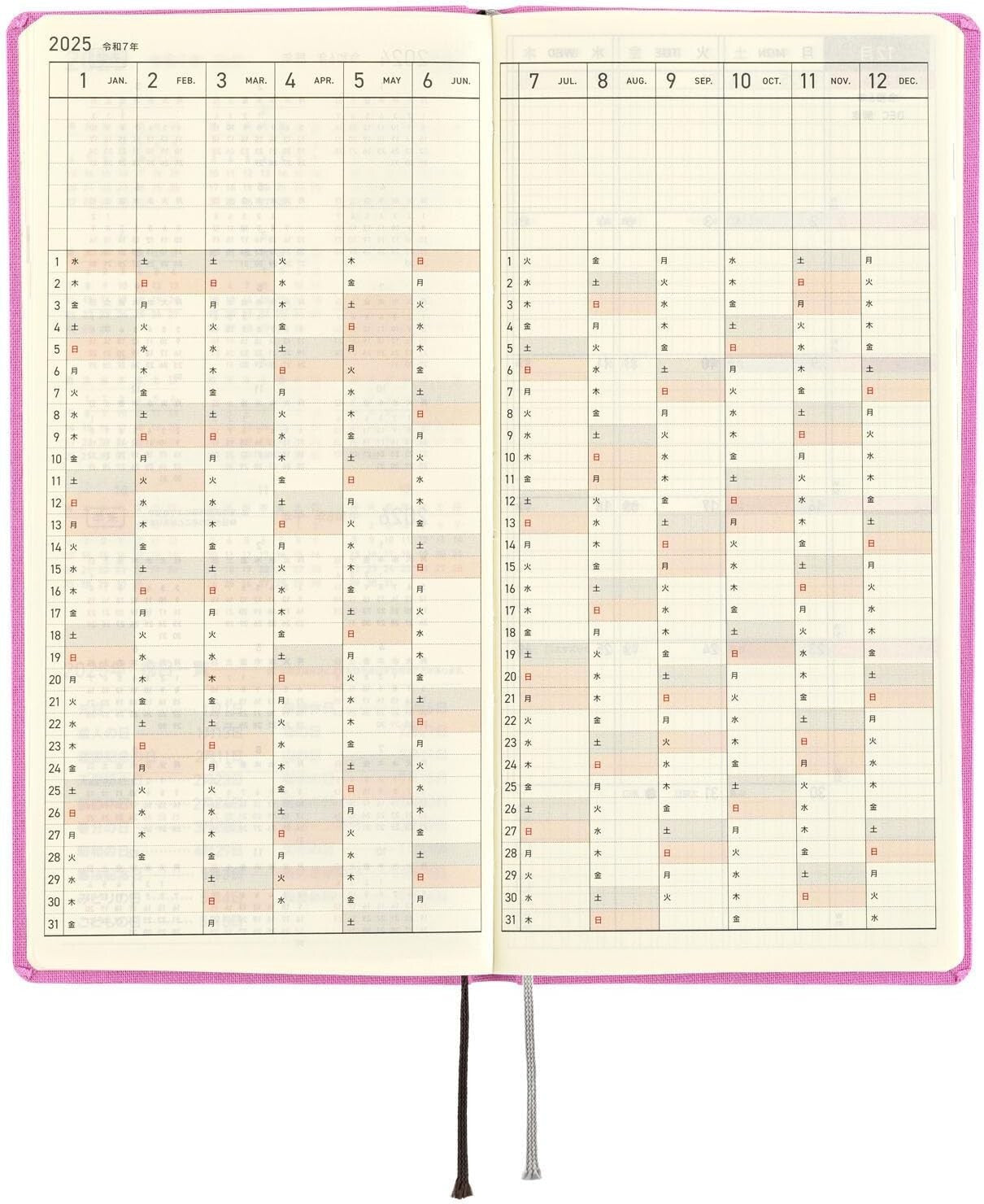 Stylish 2025 Hobonichi Techo MEGA Weekly Planner - Portable Sweet Purple Design