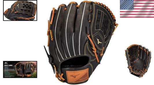 Game-Ready Youth Baseball Glove Size 12" - Durable Bio Soft Leather, Lightweight