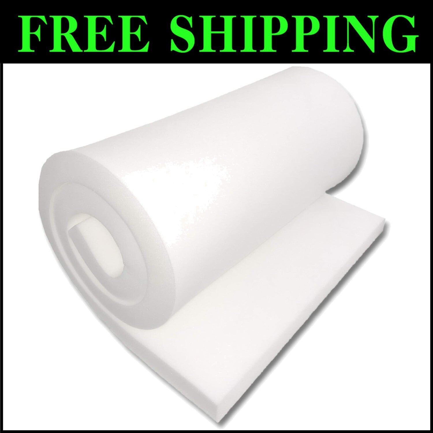 24" x 72" Commercial Grade Foam 3" Thick - Ideal for Custom Cushions & Projects