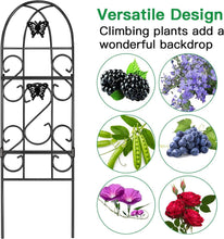 Load image into Gallery viewer, Durable 60" x 18" Butterfly Design Garden Trellis for Climbing Roses &amp; Vines