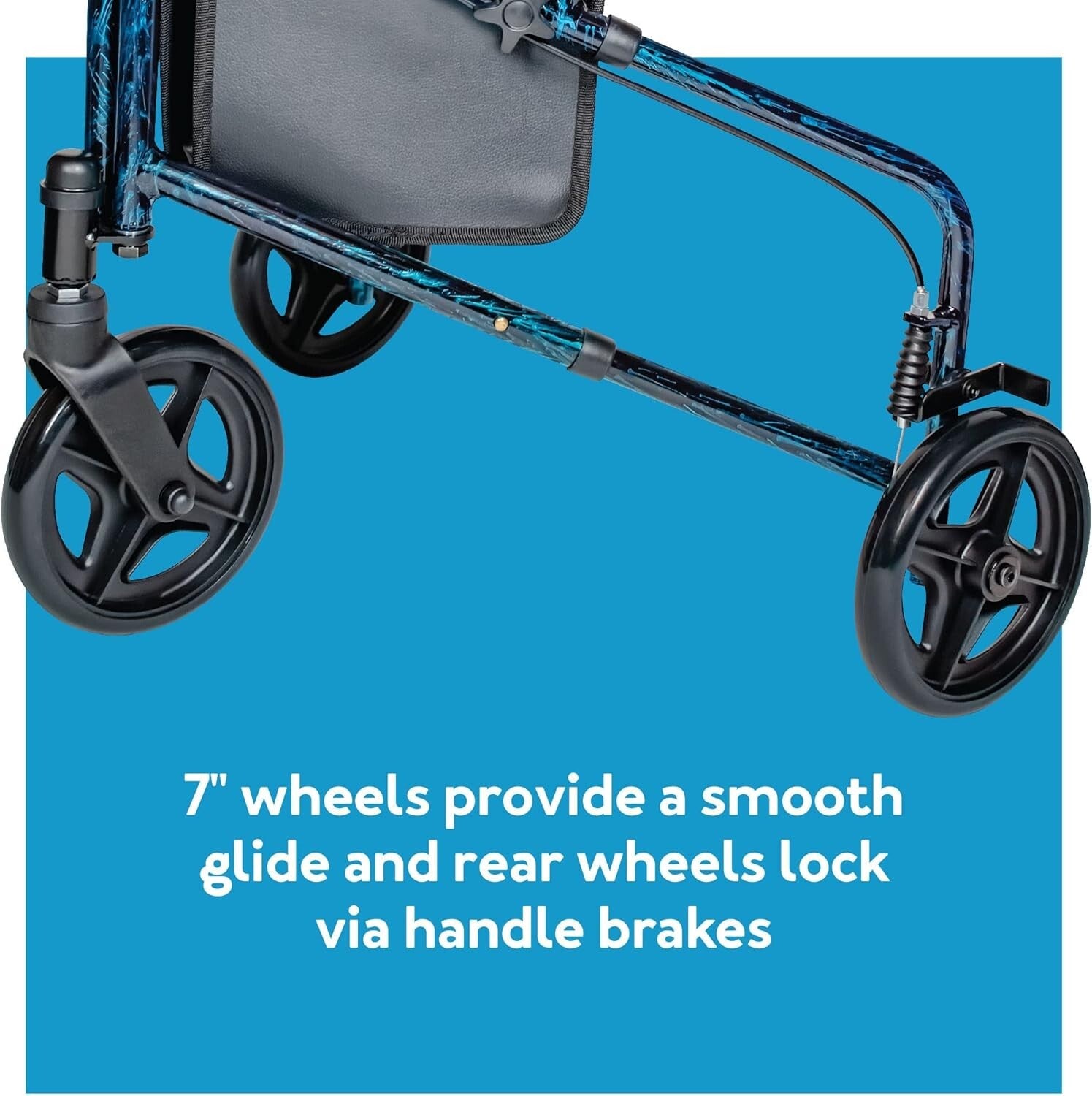 Maneuverable Trio Walker for Seniors - Adjustable Handles and Quick Collapse