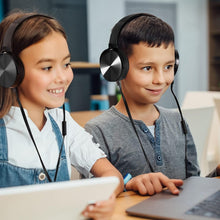 Load image into Gallery viewer, Comfortable Swivel On-Ear Headphones with Mic - Perfect for Students &amp; Travel