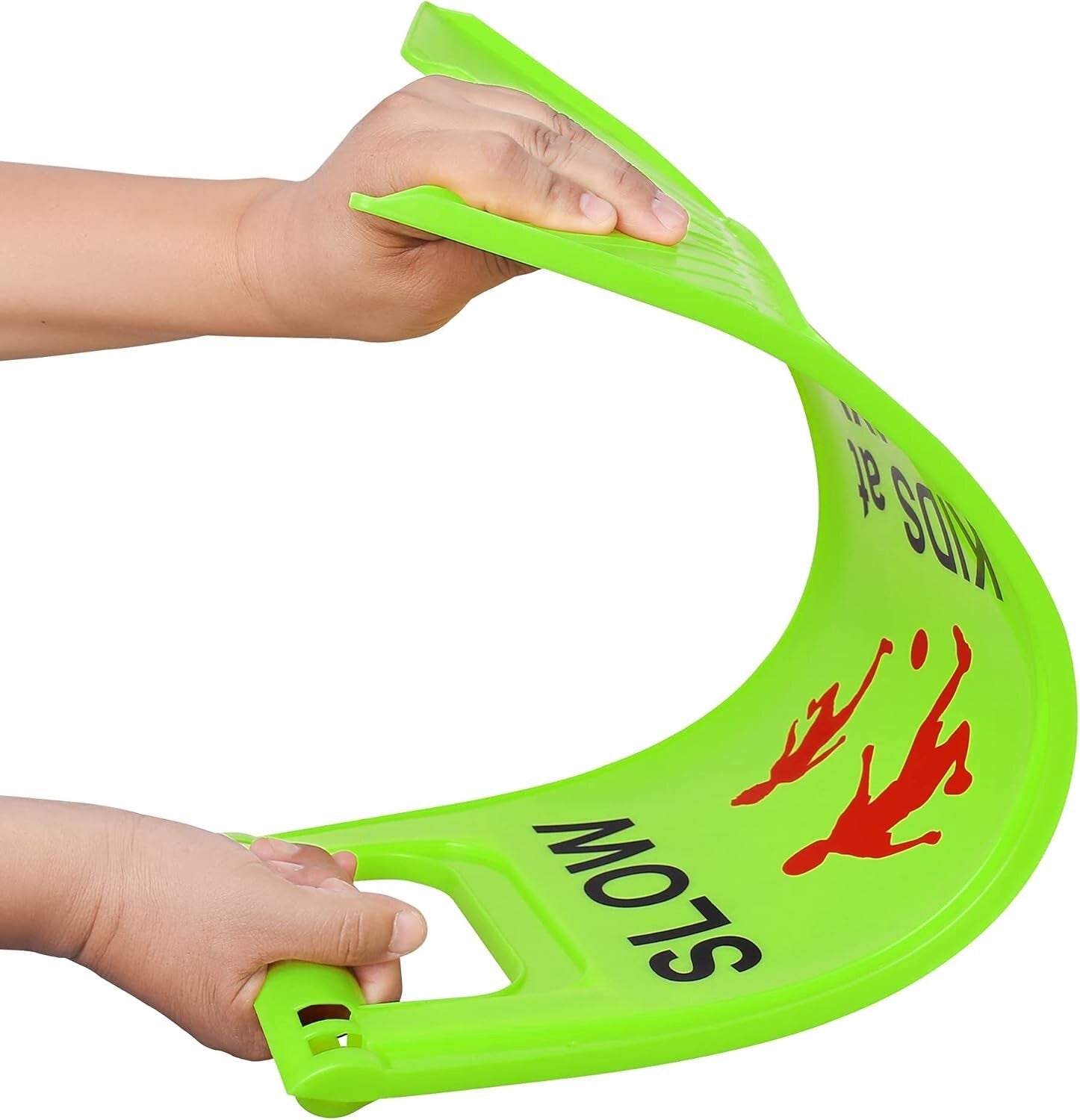 Attention-Grabbing Caution Slow Children Playing Safety Signs - 3 Pack