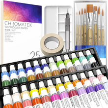 Load image into Gallery viewer, Premium 84-Piece Watercolor Set with Brushes, Paper &amp; Tutorials Included