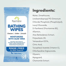 Load image into Gallery viewer, 192 Rinse Free Bathing Wipes with Aloe - Disposable Cleansing for Sensitive Skin