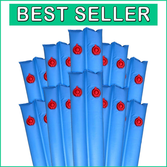 Heavy-Duty 10-Pack Pool Cover Water Bags, 8 ft. Double Chamber for Winter Safety