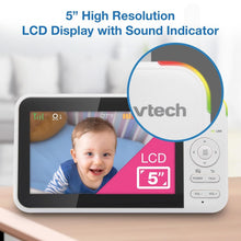 Load image into Gallery viewer, Pan &amp; Tilt Video Baby Monitor with 5'' LCD, Secure Transmission, Up to 1000ft