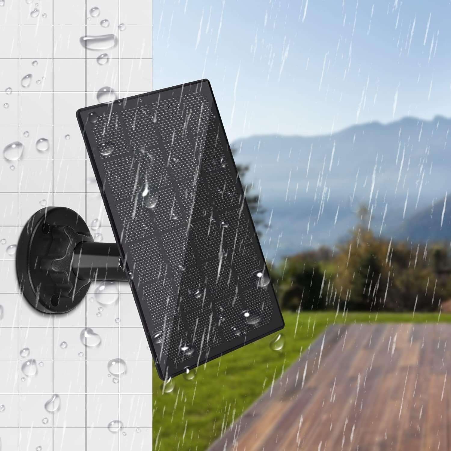 Eco-Friendly Solar Panels for Outdoor Security Cameras - 3 Pack with 10ft Cables