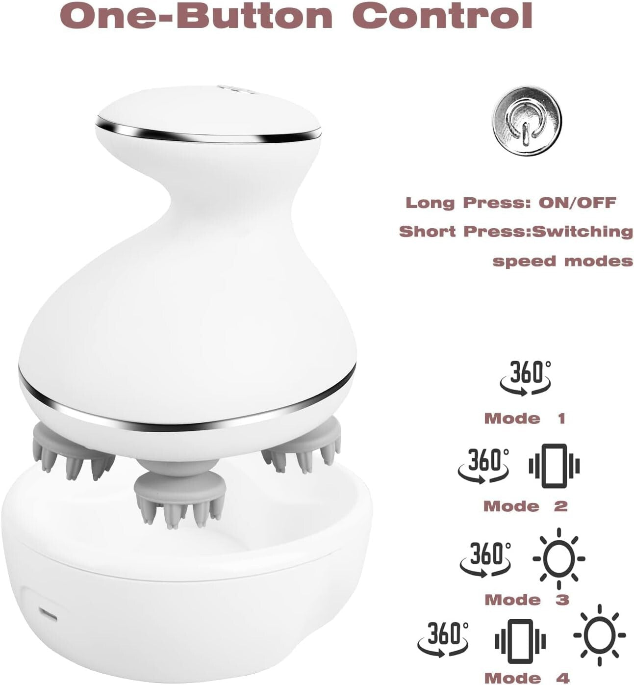 Deep Scalp Massager: Wireless, Waterproof with 108 Nodes for Ultimate Relaxation