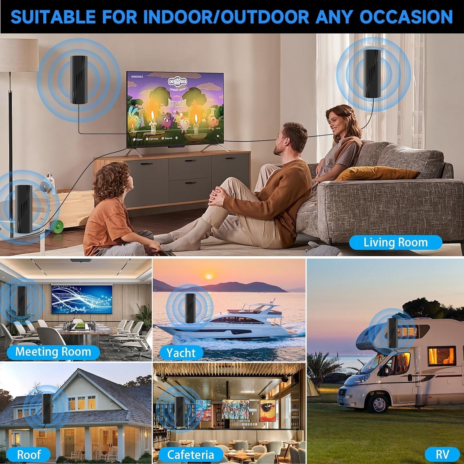 2025 Strongest Digital TV Antenna - Access 1500 Free Local Channels Easily