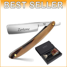 Load image into Gallery viewer, Pre-Sharpened Straight Razor with Real Horn Handle - Ultimate Shaving Experience