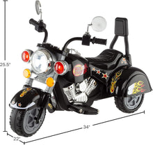 Load image into Gallery viewer, Battery-Powered Kids Motorcycle with Reverse, Headlights &amp; Sound Effects