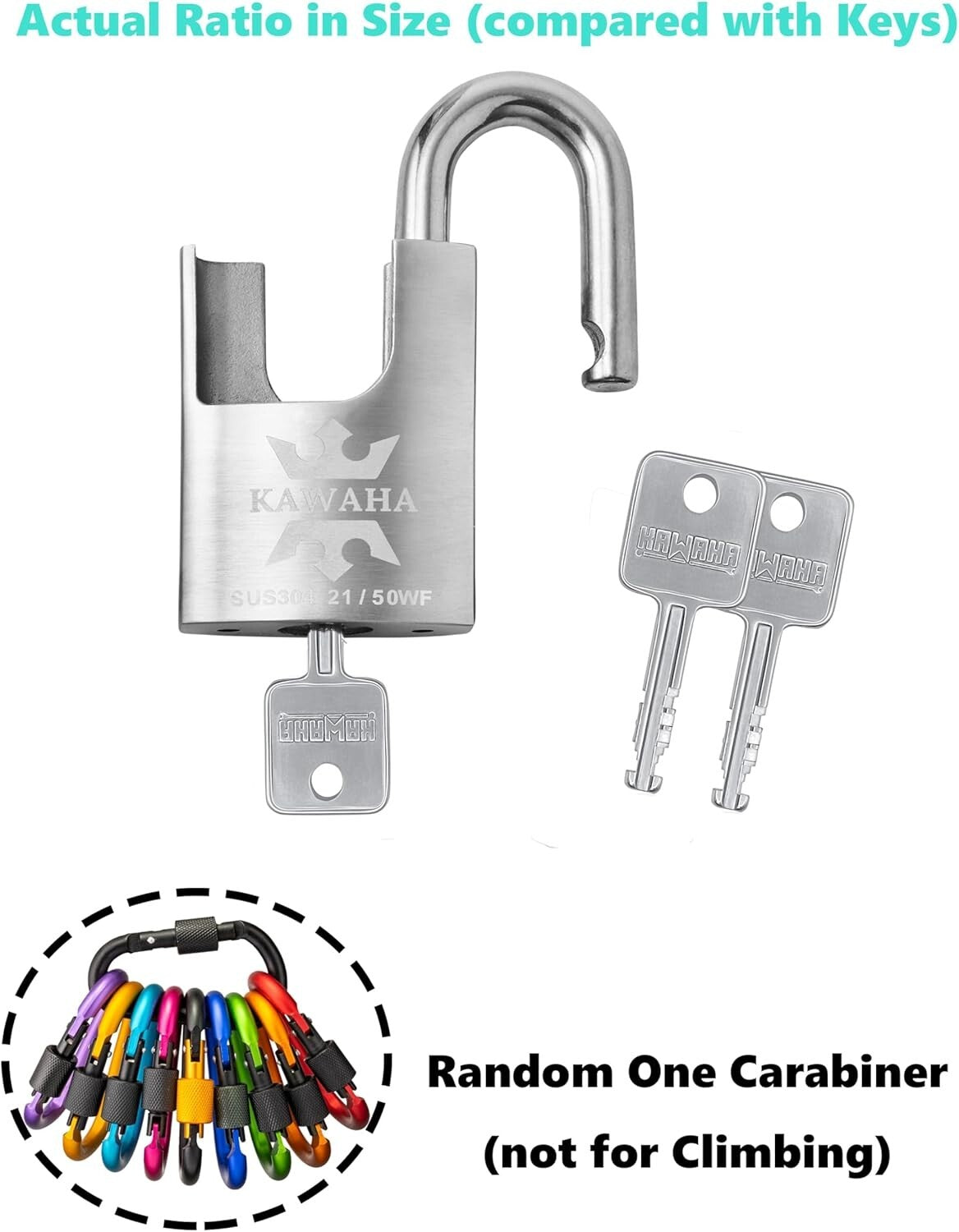 Weatherproof 50mm Heavy Duty Padlock Set - Keyed Alike for Ultimate Security