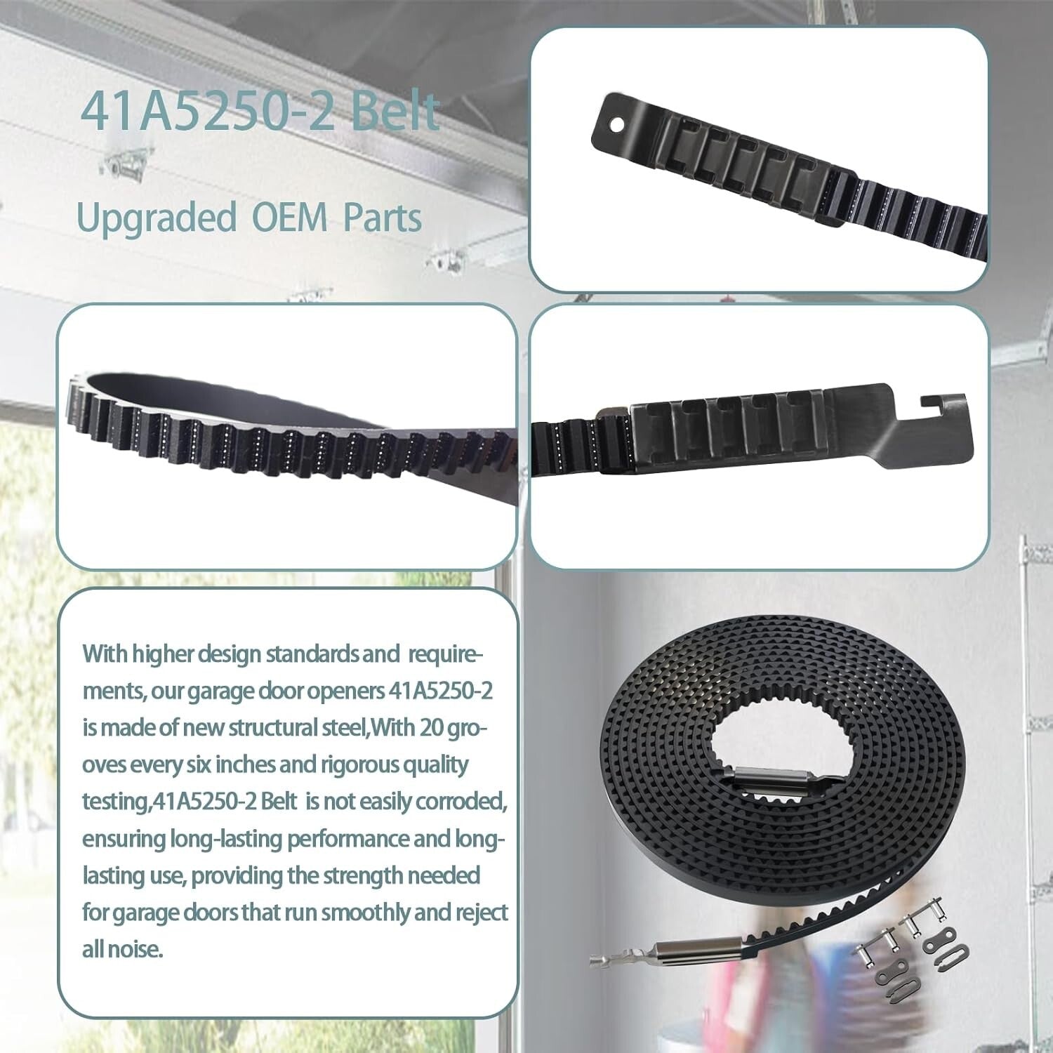 Chamberlain Liftmaster Compatible Garage Door Drive Belt - 308 Inches, Quiet