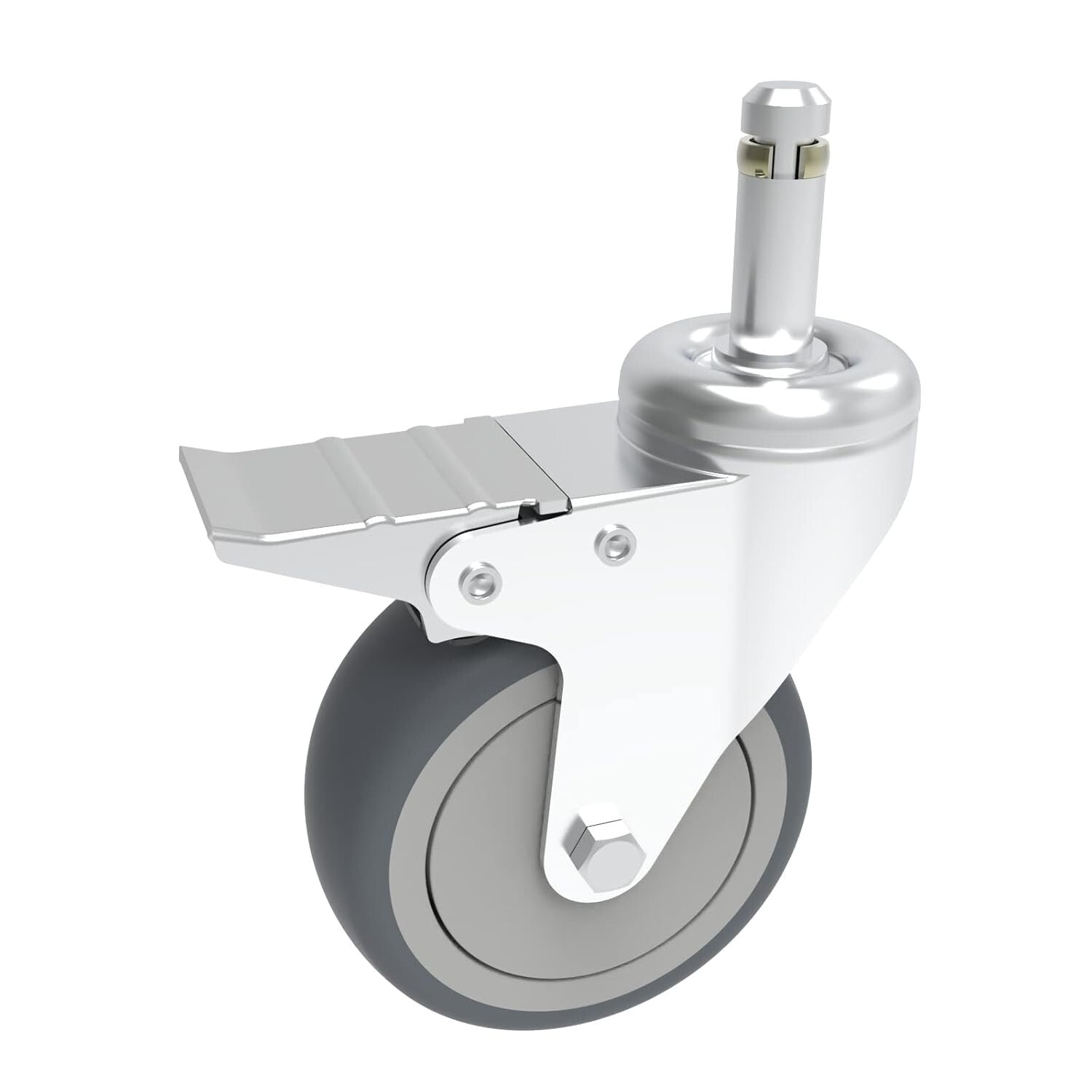Durable 5-Inch Rubber Wheels Replacement Casters - 4 Pack for Smooth Mobility