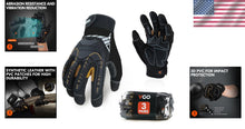 Load image into Gallery viewer, 3 Pairs Heavy Duty Synthetic Leather Gloves - Impact Protection &amp; Touchscreen