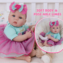 Load image into Gallery viewer, Handcrafted Reborn Baby Doll Girl - 18-Inch Soft Weighted Doll with Accessories