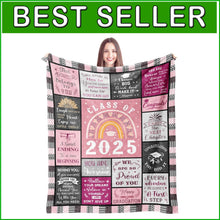 Load image into Gallery viewer, Machine Washable Flannel Graduation Blankets - Perfect Gift for Class of 2025