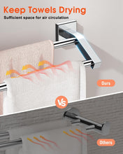 Load image into Gallery viewer, Heavy Duty 24-Inch Towel Hanger Rail - Stylish Double Bar Holder for Bathrooms