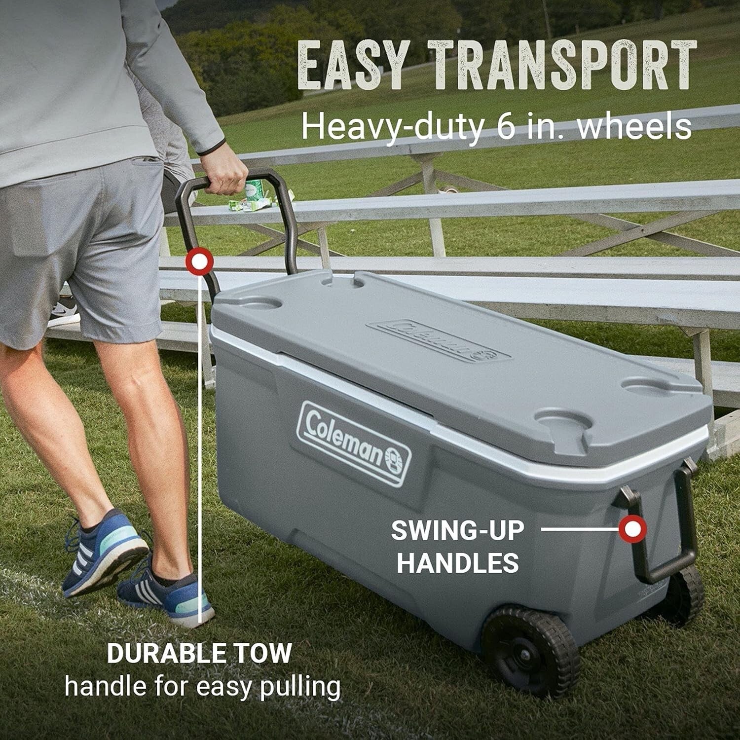 Classic Series 100qt Wheeled Cooler: Ice Retention & Seat Lid for Adventure
