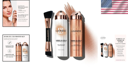 Flawless Airbrush Finish: Silk Foundation & Hydrating Primer for All Skin Types