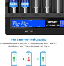 Load image into Gallery viewer, 8-Bay 21700 &amp; 18650 Smart Battery Charger with LCD Display - Fast 1A*8 Charging