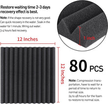 Load image into Gallery viewer, Fire-Resistant 80 Pack Soundproof Foam Panels - Safe Noise Reduction Solution