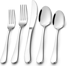 Load image into Gallery viewer, Elegant 60-Piece Cutlery Set - Heavyweight Stainless Steel for Dining Excellence