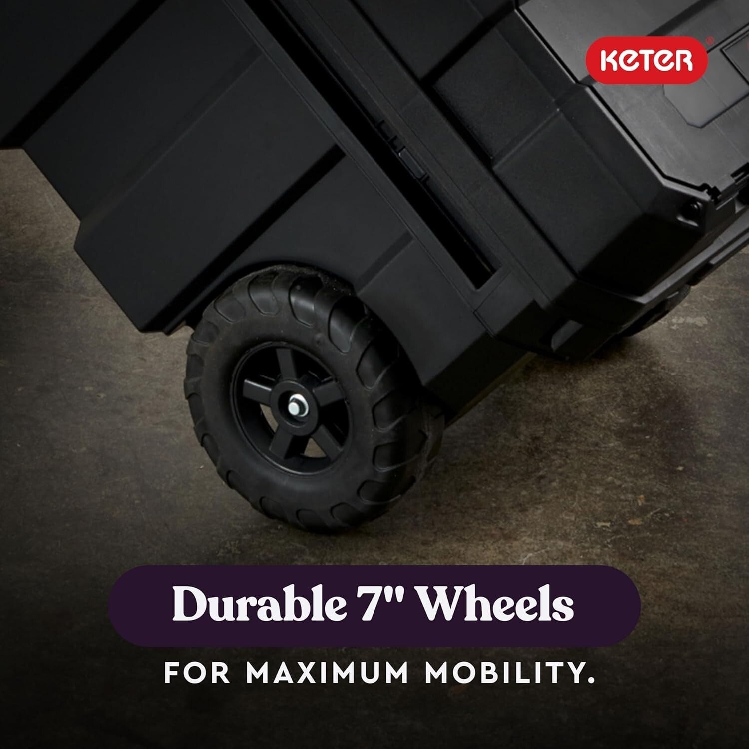 Durable Masterloader Tool Storage Chest with Rolling Design & 6 Removable Bins