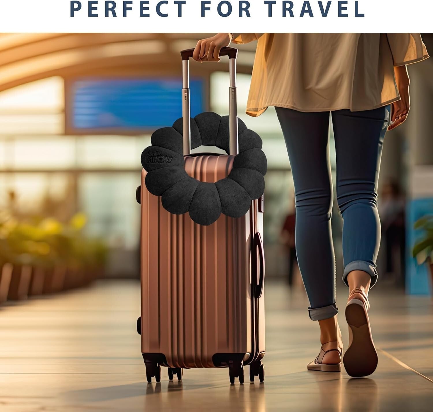 Adjustable Neck and Lumbar Support Pillow 2-Pack – Fleece, Travel Essential