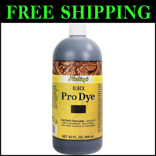 Black 32oz Pro Dye - Versatile Leather and Wood Stain for Professional Use