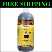 Load image into Gallery viewer, Black 32oz Pro Dye - Versatile Leather and Wood Stain for Professional Use