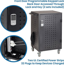Load image into Gallery viewer, Mobile 30-Bay Charging Cart: Secure &amp; Stylish Classroom Charging Station