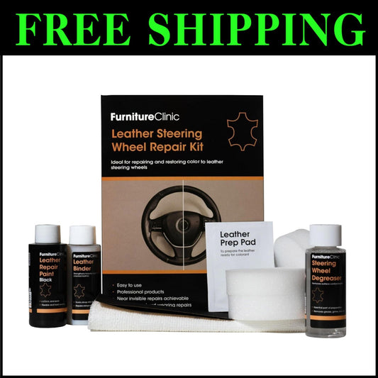 All-in-One Leather Steering Wheel Repair Kit - Professional Quality Results