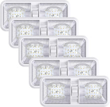 Load image into Gallery viewer, Super Bright 5-Pack Dome Light with 3-Way Switch for Boats and RVs - 550 Lumens