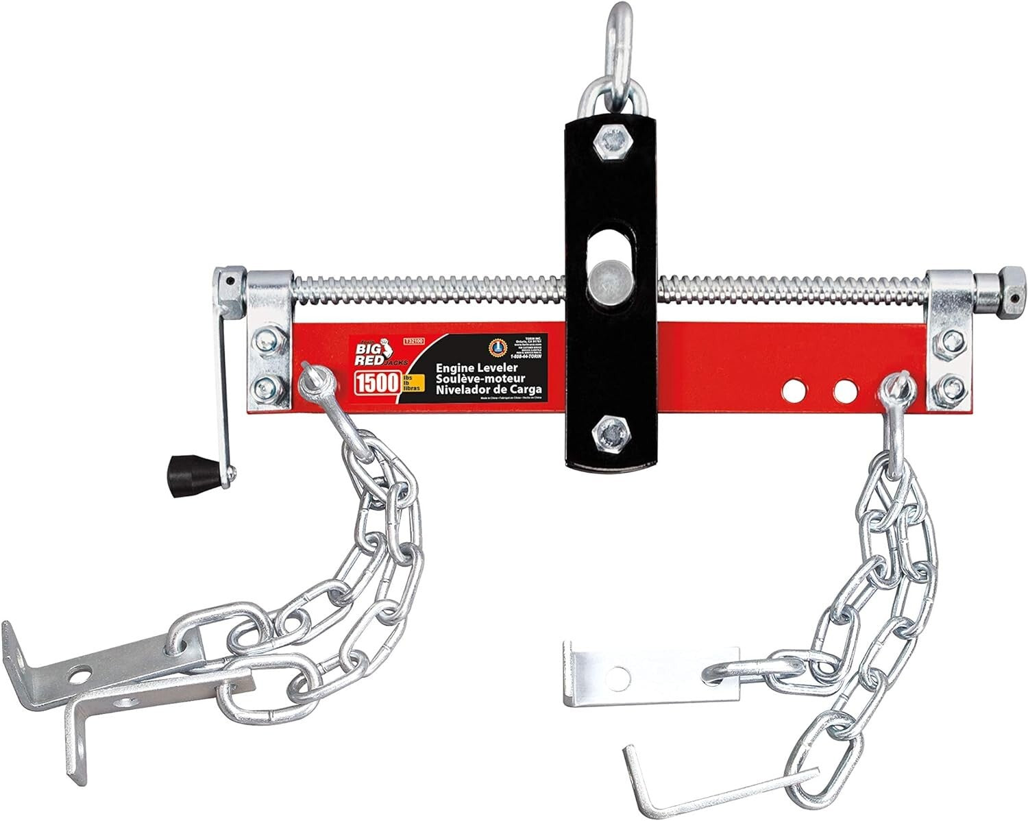 Easy-Use 3 Position Engine Leveler - 3/4 Ton Capacity and Adjustable Handle