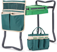 Load image into Gallery viewer, Heavy-Duty Foldable Garden Seat with Knee Pad and Tool Bag - Perfect Gift