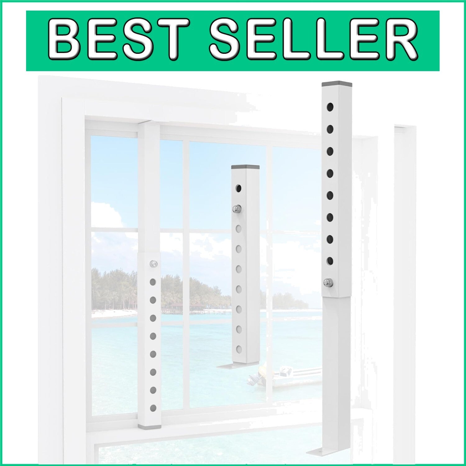 4 Pcs Adjustable Window Lock Bars for Airflow & Child Safety - Easy Installation