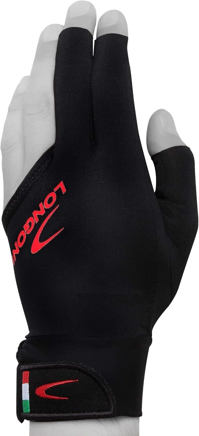 Black Adjustable Billiard Cue Glove for Enhanced Grip - Perfect for All Players