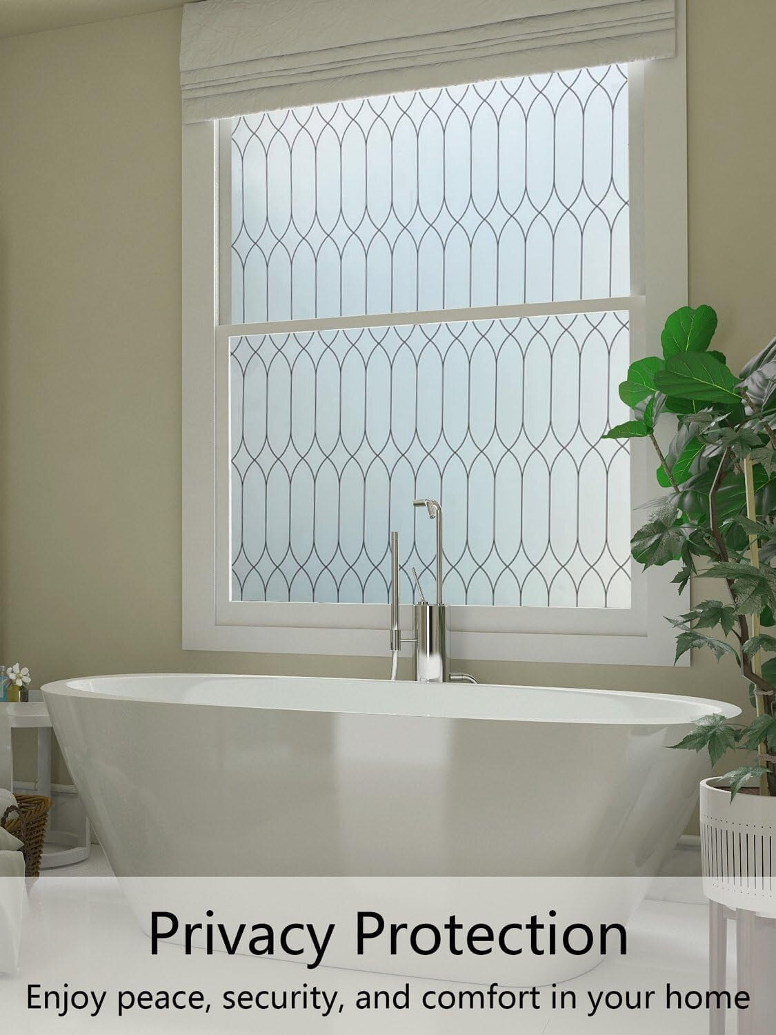 Dynamic Static Cling Window Film with Moroccan Design - Easy Install Solution