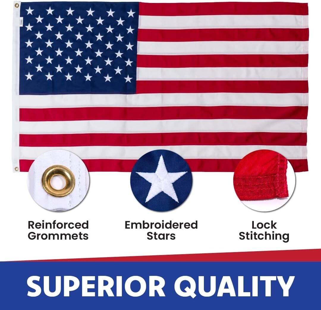 6x10 American Flag – Premium PolyMax Polyester for Indoor/Outdoor Display