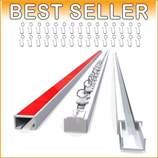 16.4FT Customizable Self-Adhesive Curtain Track - Ceiling Mount, Seamless Design