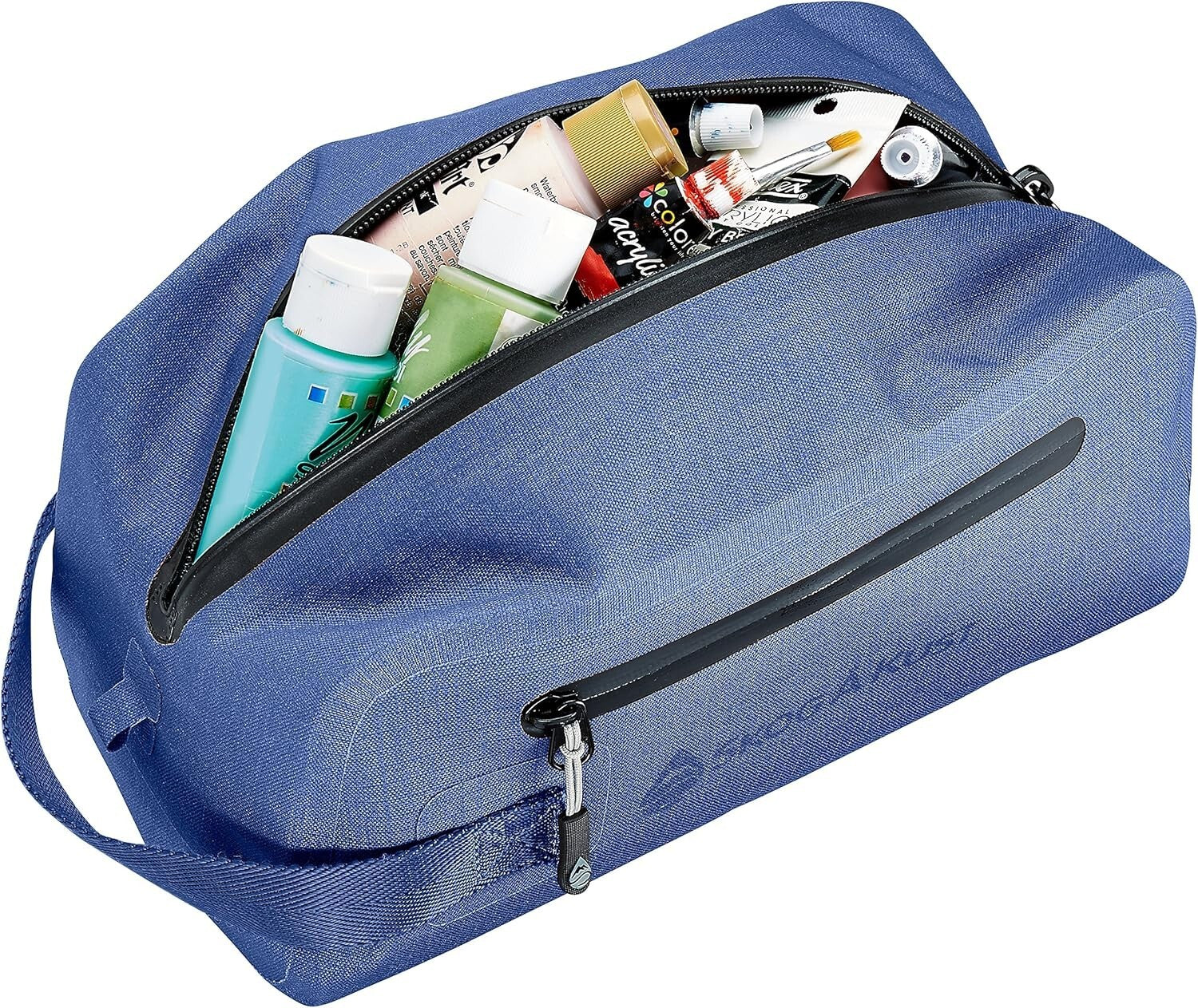 DoppSåk Large Waterproof Toiletry Bag - Leak-Proof Travel Organizer in Blue
