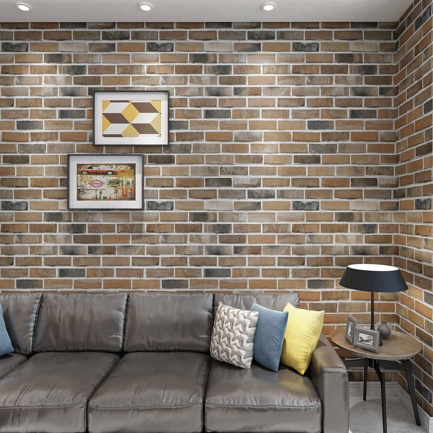20-Pack 3D Peel and Stick Faux Brick Wall Panels - Waterproof & Stain Resistant