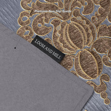 Load image into Gallery viewer, Opulent Grey Blue Jacquard Placemats Set - Traditional Dining Table Decor