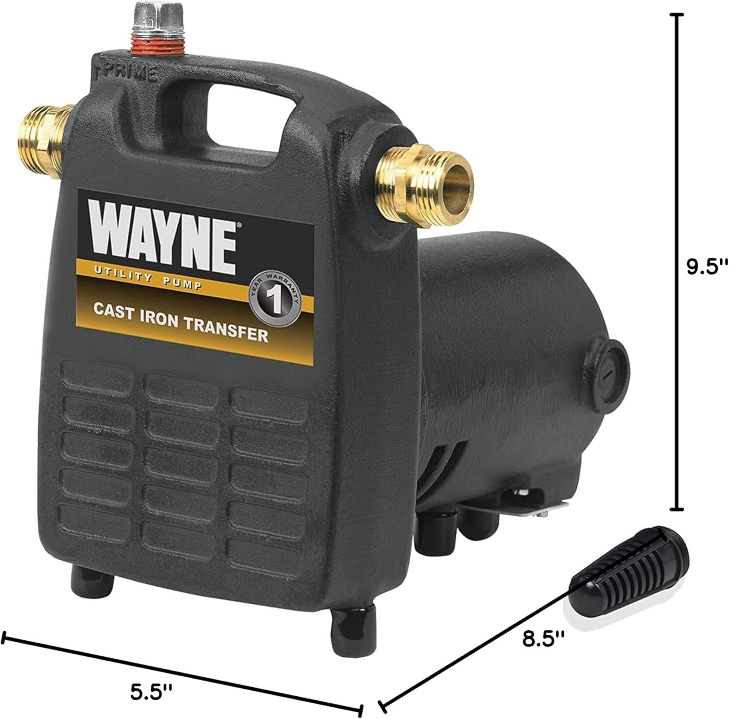 Reliable Cast Iron Portable Water Pump - 50 Feet Lifting Height, 1 Year Warranty