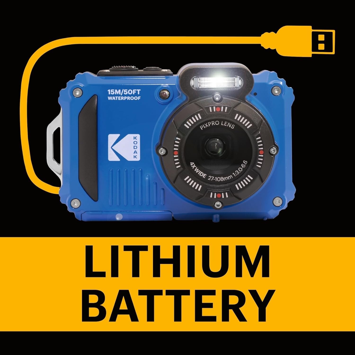 Rugged Waterproof 16MP Camera with 4X Zoom & 1080P HD Video for Adventurers