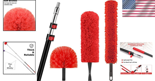 All-in-One 20ft Cleaning Solution with Bendable Heads and Telescopic Reach Pole