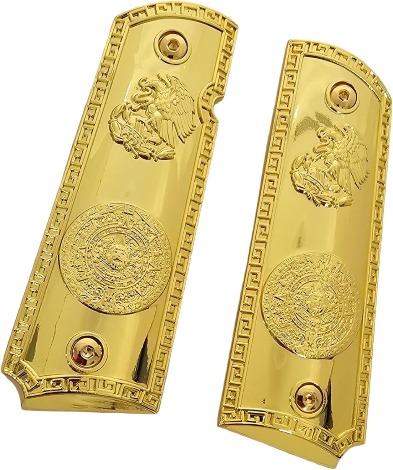 Luxury Gold-Plated 1911 Grips for Colt, Rock Island & More - Ambidextrous Design